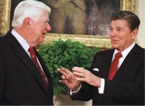 President Ronald Reagan and Speaker Tip O'Neill