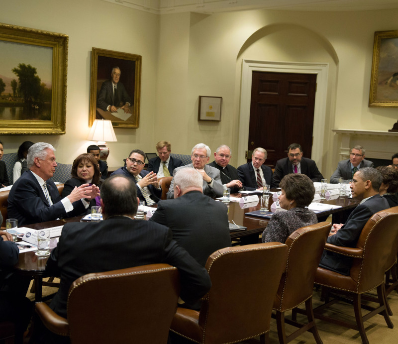 President Uchtdorf Speaking to President Obama